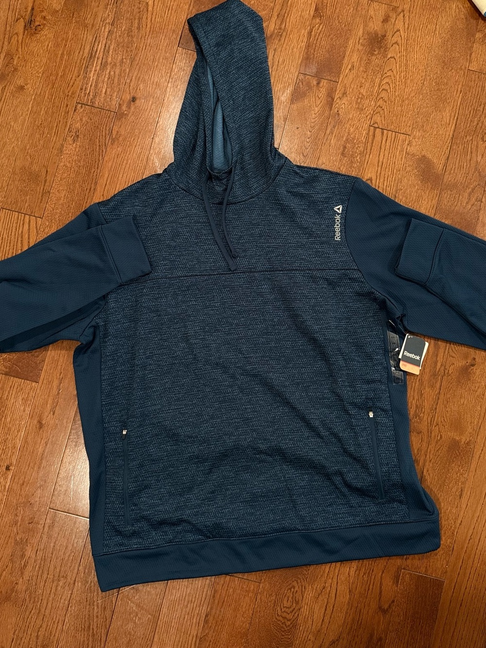 Reebok Men's Dark Navy Hooded Pullover
